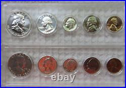 1955-1964 US Silver Proof Sets 10 Lot w Holders and Redbox