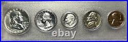 1955 5 Silver Coin Proof Set In Whitman Plastic Holder CS16