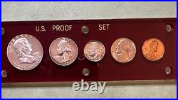 1955 PROOF SET IN CAPITAL HOLDER Cameo Franklin And More. 90 Silver