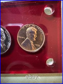 1955 PROOF SET IN CAPITAL HOLDER Cameo Franklin And More. 90 Silver