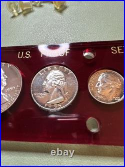 1955 PROOF SET IN CAPITAL HOLDER Cameo Franklin And More. 90 Silver