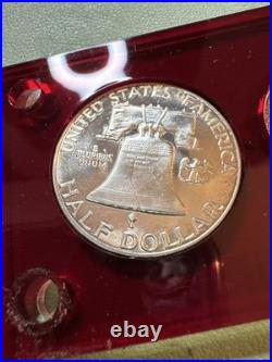 1955 PROOF SET IN CAPITAL HOLDER Cameo Franklin And More. 90 Silver