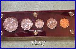 1955 PROOF SET IN CAPITAL HOLDER Cameo Franklin And More. 90 Silver