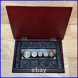1955 Proof Set 90% Silver, NOS Holder, Wood Box, No Haze, No Spots, No B. S 1955 Proof Set 90% Silver, NOS Holder, Wood Box, No Haze, No Spots, No B. S