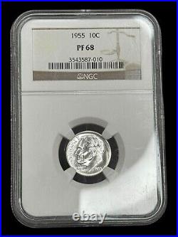 1955 Proof Set Graded NGC PF68 RED Blast White PR68- Some Nice Cameos