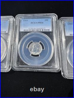 1955 Proof set PCGS Graded Different Grades Please look at Pictures