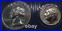 1955 Silver Proof Set with silver Cameo Franklin half, Washington qtr & dime
