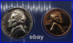 1955 Silver Proof Set with silver Cameo Franklin half, Washington qtr & dime