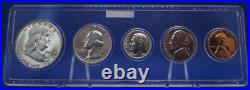 1955 Silver Proof Set with silver Cameo Franklin half, Washington qtr & dime