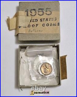 1955 U. S. Mint Proof Set Original Box And Tissue, Pulled From Storage Fast