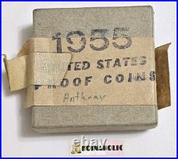 1955 U. S. Mint Proof Set Original Box And Tissue, Pulled From Storage Fast