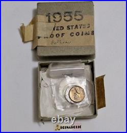 1955 U. S. Mint Proof Set Original Box And Tissue, Pulled From Storage Fast
