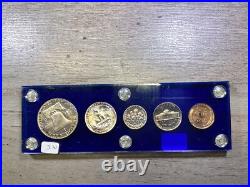 1955 U. S. Mint Silver Proof Key-Date Set with5 Coins in Capital Holder-050424-06