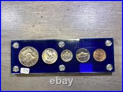1955 U. S. Mint Silver Proof Key-Date Set with5 Coins in Capital Holder-050424-06