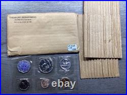 1955 U. S. Mint Silver Proof Set 5 Coins in Original Flat Pack Envelope 041325-75