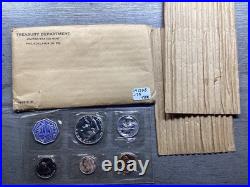 1955 U. S. Mint Silver Proof Set 5 Coins in Original Flat Pack Envelope 041325-75