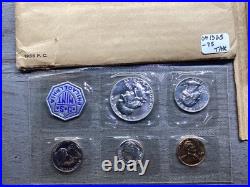 1955 U. S. Mint Silver Proof Set 5 Coins in Original Flat Pack Envelope 041325-75