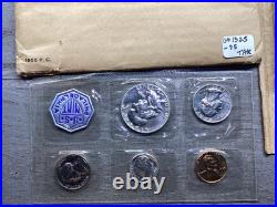 1955 U. S. Mint Silver Proof Set 5 Coins in Original Flat Pack Envelope 041325-75