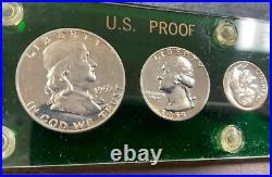 1955 U. S. Silver Proof Set of 5 Coins in used Green Capital Plastics Holder