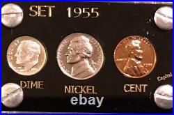 1955 US Mint Silver PROOF Set Cameo Silver Coins