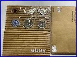 1955 US Mint Silver Proof 5 Coin Set in Original Flat Pack Envelope 081026 01taa
