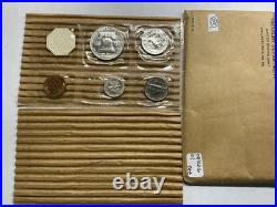 1955 US Mint Silver Proof 5 Coin Set in Original Flat Pack Envelope 081026 01taa