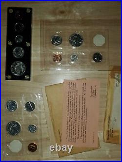 1955 US Mint Silver Proof Set Flat pack 1957 Proof Set, 1962 Proof set OGP 3