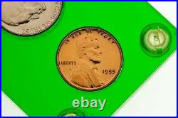 1955 US Proof Set Gem BU in Green Capital Holder Gorgeous Set