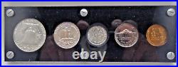 1955 Us Mint Silver Proof Set 5 Coin Clear Holder