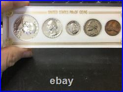 1955 silver proof set in plastic holder