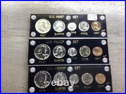 1956, 1957, & 1958 Silver Proof Sets in Capital Holders-051825-43