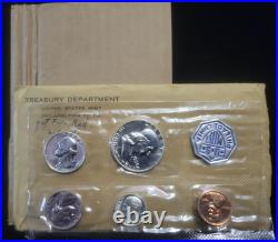 1956 US Mint Silver Proof Set Type 1 Franklin Envelope Beautiful Set See Pics