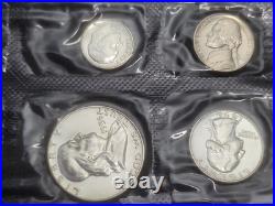 1956 US Mint Silver Proof Set Type 1 Franklin Envelope Beautiful Set See Pics