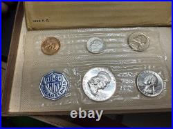 1956 US Mint Silver Proof Set Type 1 Franklin in OGP Beautiful Set See Pics