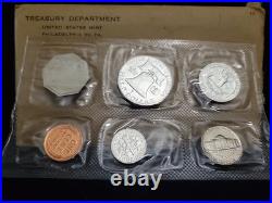 1956 US Mint Silver Proof Set Type 1 Franklin in OGP Beautiful Set See Pics