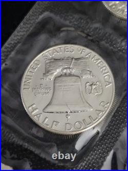 1956 US Mint Silver Proof Set Type 1 Franklin in OGP Beautiful Set See Pics