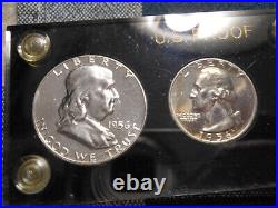 1956 US Proof Set with a TYPE-1 FRANKLIN HALF DOLLAR 90% Silver