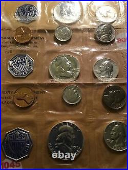 1957, 1958, 1959, Silver US MINT PROOF SETS. Wow, Look At Those Franklin Half's