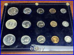 1957 1958 1959 U. S. Proof Sets in Capital Plastics Holder, Silver Coins