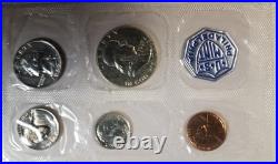 1957-p Us Mint Silver Proof Set 5 Coins In Original Mint Envelope