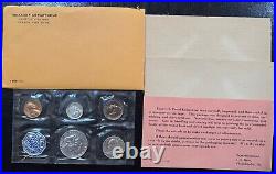 1958-1964 Lot of SIX (6) US Mint Proof Sets in Cello Flat Pack 90% Silver