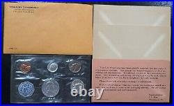 1958-1964 Lot of SIX (6) US Mint Proof Sets in Cello Flat Pack 90% Silver