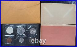 1958-1964 Lot of SIX (6) US Mint Proof Sets in Cello Flat Pack 90% Silver