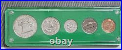 1958 Set (5) Coins Silver Franklin Half Dollar Quarter Dime