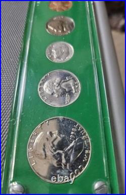 1958 Set (5) Coins Silver Franklin Half Dollar Quarter Dime