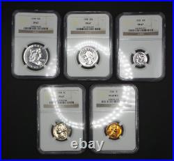 1958 Silver 5 Coin Proof US Coin Set Slabbed NGC PF 67 Z140