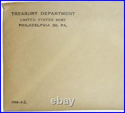 1958 US Mint Silver Proof Set Original Flat Pack Envelope SEALED & UNOPENED #3