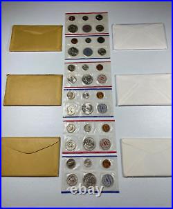 1959-1960-1961-1962-1963-1964 Us Mint P&d Silver Sets, Some Unopened Envelopes