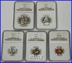 1959 Silver Proof US Coin Set NGC PF 67