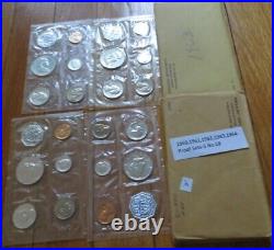 1960 1961 1962 1963 1964 Proof Set Silver Flat Pack U. S. Mint 5 Silver Sets # 19